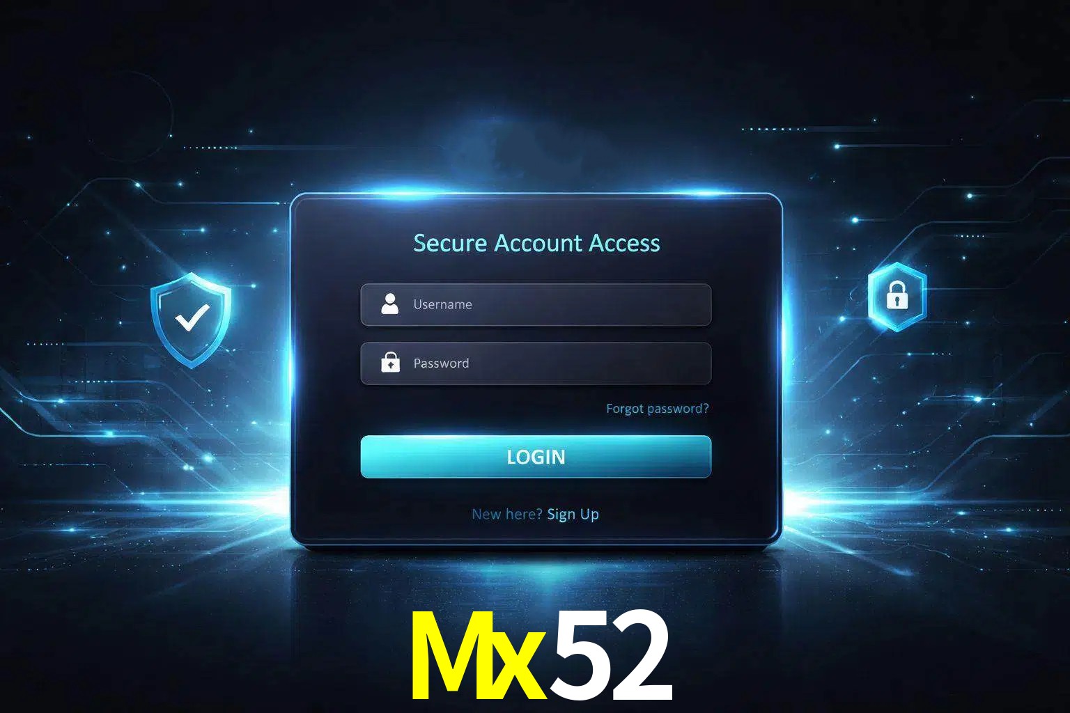 Pantalla de inicio de sesión de cuenta Mx52 para usuarios en México