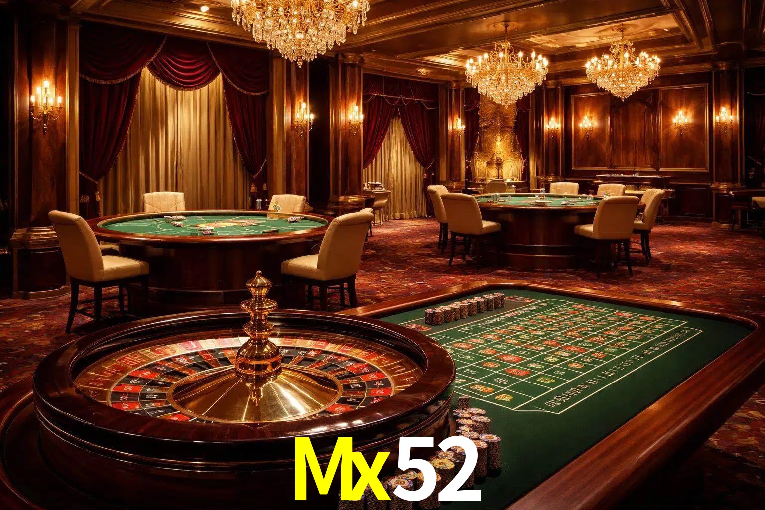 Una escena premium de mesa de casino en vivo con cartas, elementos de ruleta y un ambiente pulido de estudio de transmisión.
